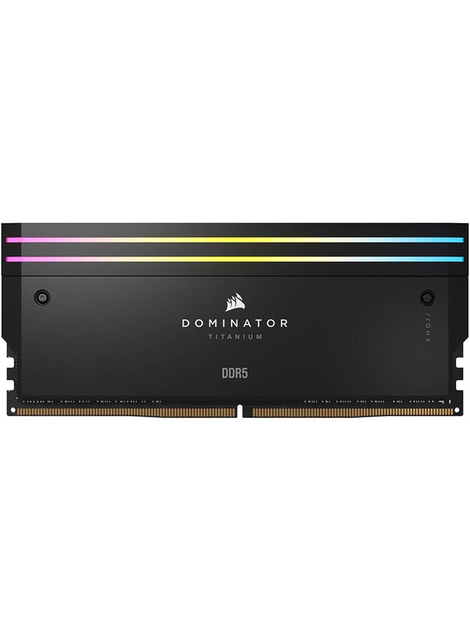كورسير Dominator Titanium RGB 96GB (2x48GB) DDR5 Memory Kit 6400MT/s CL32 Intel XMP 3.0, Customizable RGB, High-Performance Aluminum Heat Spreaders, Optimized for Intel 700-Series, Black | CMP96GX5M2B6400C32  - Image 3