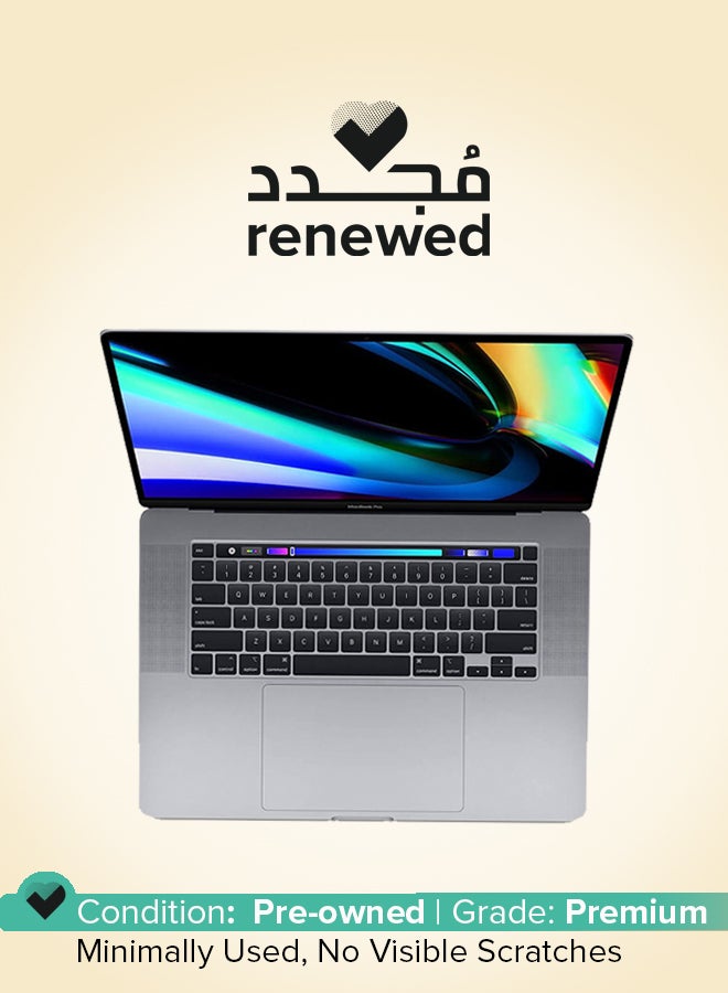 Apple Renewed - Macbook Pro (2019) A2141 Touch Bar Laptop 16-Inch Display, Intel Core i7 Processor/9th Gen/16GB RAM/512GB SSD/4GB Radeon Pro 5300M Graphics English Space Grey  - Image 1