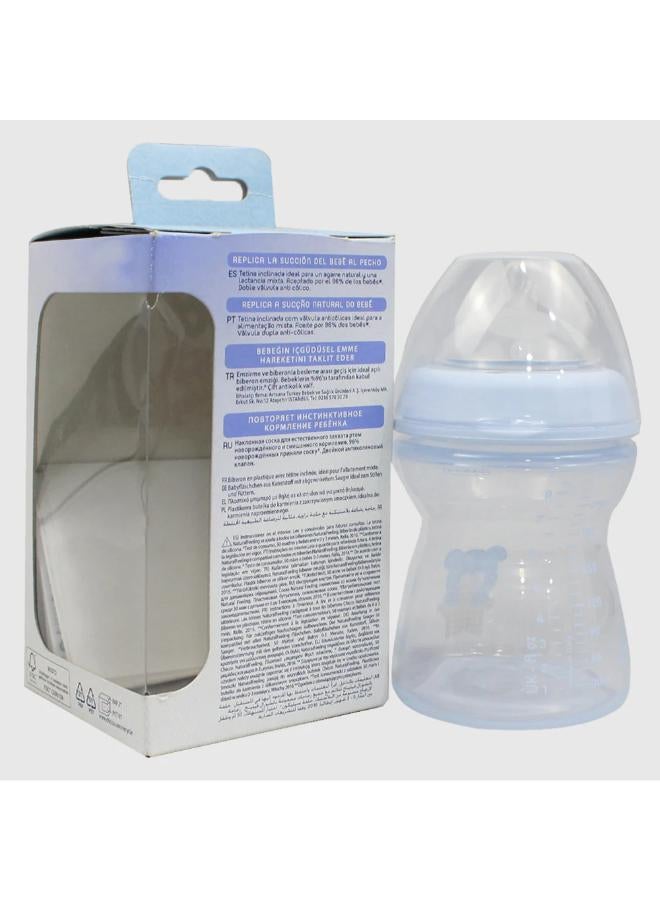 Chicco Blue Natural Filling Plastic Bottle 250 ml (2+ Months)  - Image 2
