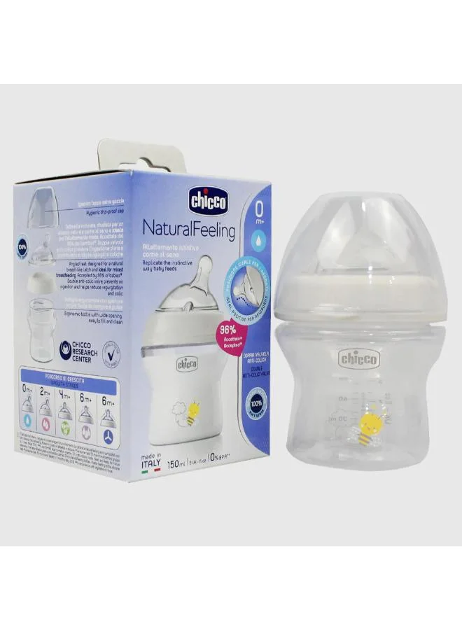 شيكو Natural Feeling Bottle Slow Flow 150ml (0+ Months)