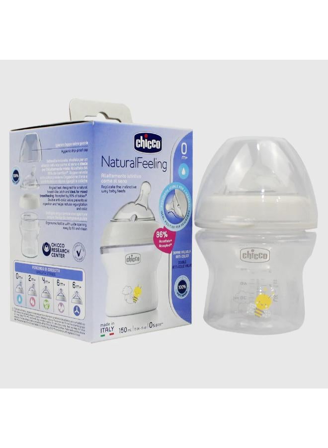 Chicco Natural Feeling Bottle Slow Flow 150ml (0+ Months) - Image 1