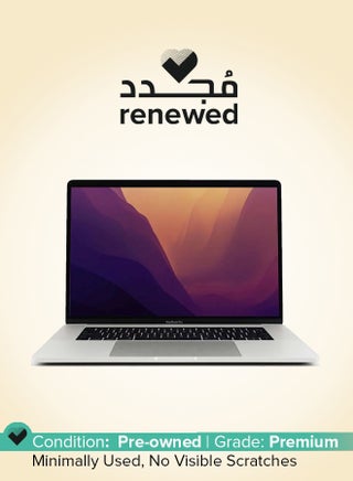 Renewed - MacBook Pro A1990 (2019) Laptop With 15.4-Inch Full HD Display, Core i7 Processor/Quad Core/16GB RAM/512GB SSD/macOS English Silver - pnsku/N70080765V/45/_/1750257264/8a7a7fc6-d927-495e-93c5-290e9a995659