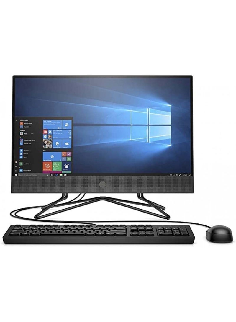 إتش بي لابتوب AIO 200 G4 (5L5F2ES) بشاشة مقاس 21.5 بوصة ومعالج كور i5-1235U وذاكرة وصول عشوائي رام سعة 8 جيجابايت ومحرك أقراص اس اس دي سعة 256 جيجابايت وبطاقة رسومات انتل يو اتش دي/بدون ويندوز الإنجليزية/العربية أسود  - Image 1