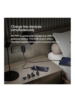 بيلكين شاحن حائط BoostCharge Hybrid بقوة 25 وات + باور بانك 5000 مللي أمبير في الساعة، شاحن محمول 2 في 1 مع منفذ USB-C PD3.0 ومنفذ USB-A، حزمة بطارية مزدوجة المنافذ، شاحن USB-C، قابس USB + USB-C إلى USB -كابل سي  - Image 3