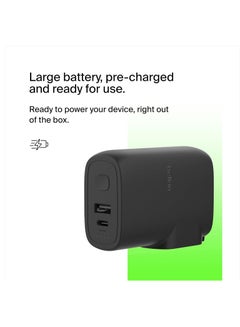 300 mAh BoostCharge Hybrid Wall Charger 25W + Power Bank 5000mAh, 2-in-1 Portable Charger with USB-C PD3.0 Port & USB-A Port, Dual-Port Battery Pack, USB-C Charger, USB Plug + USB-C to USB-C Cable Black - pnsku/N70080781V/45/_/1716892265/c47c2749-15c4-4371-98b3-cf65812ccda0