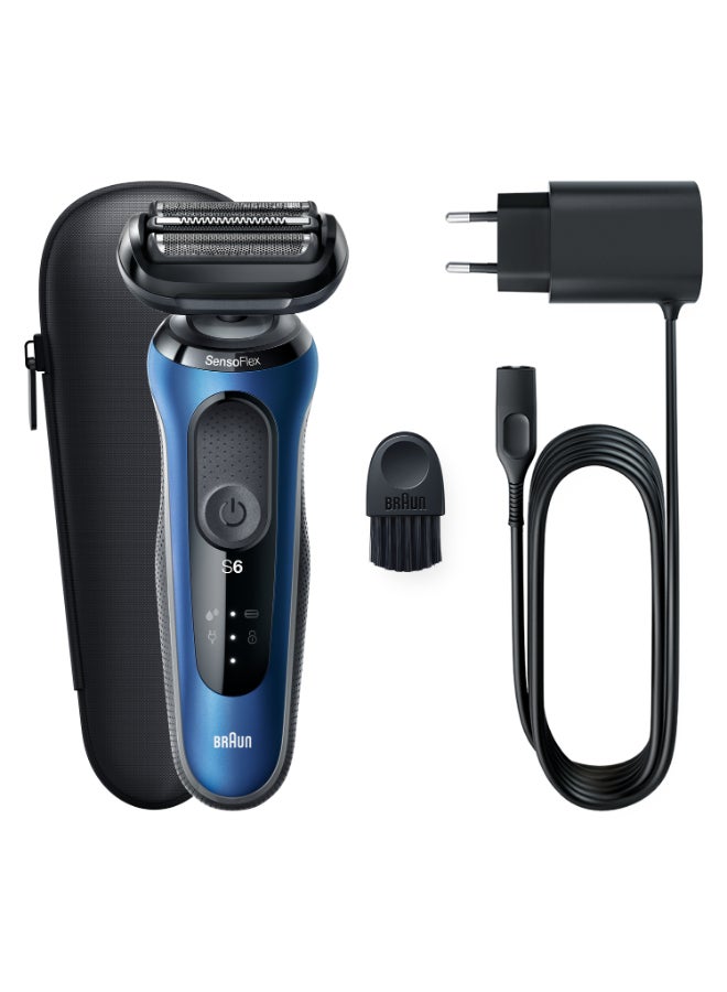 BRAUN Series 6 Wet And Dry, Closeness And Skin Comfort Shaver With Travel Case Blue / Black  - Image 2