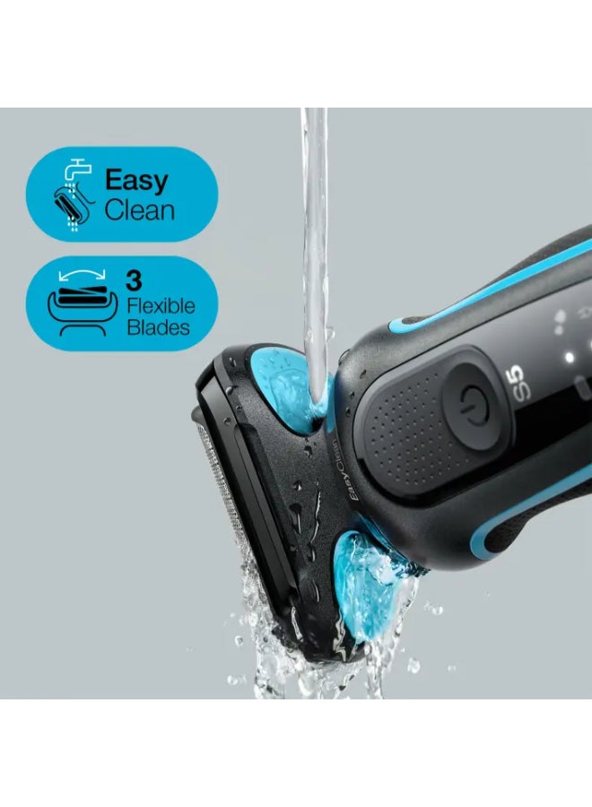 BRAUN - Series 5 Wet And Dry, Easy To Shave, Easy To Handle Shaver Mint / Blue - Image 1