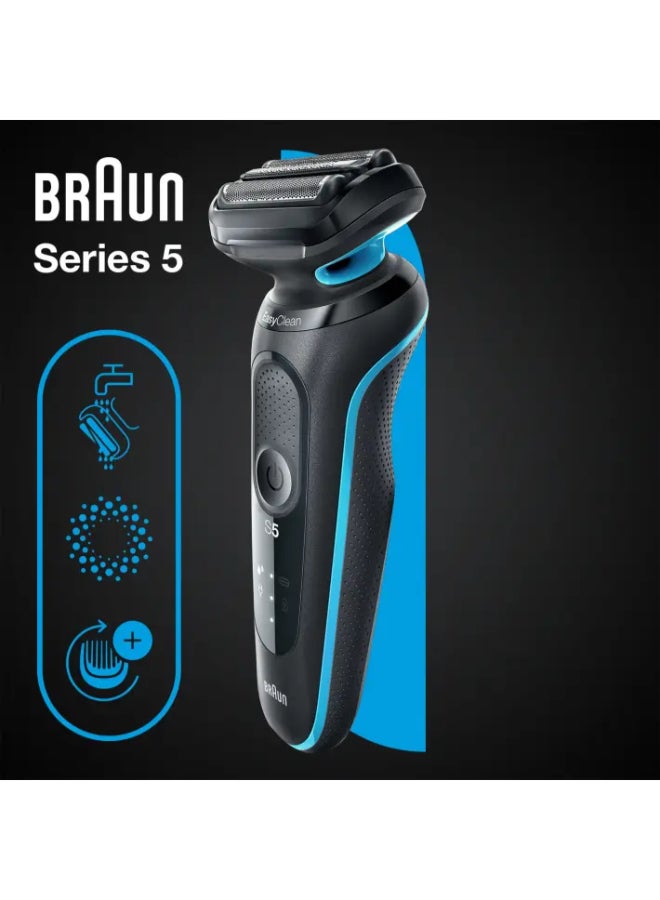 BRAUN - Series 5 Wet And Dry, Easy To Shave, Easy To Handle Shaver Mint / Blue - Image 1