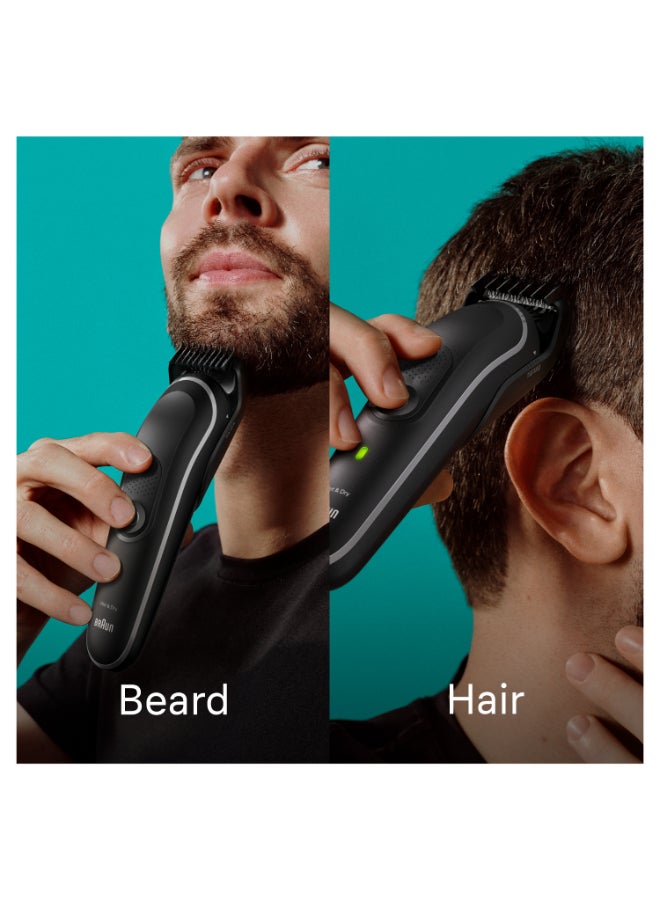 BRAUN - 9-In-1 Curated Kit For Head-To-Toe Styling, Beard, Hair, Ears And Nose With 100-Min Runtime Grey - Image 1