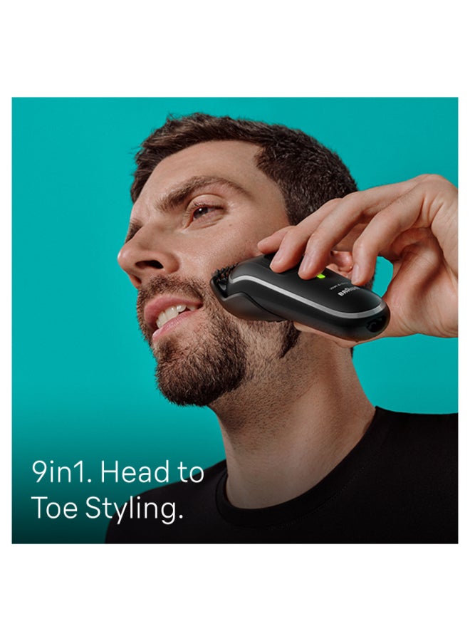 BRAUN - 9-In-1 Curated Kit For Head-To-Toe Styling, Beard, Hair, Ears And Nose With 100-Min Runtime Grey - Image 1