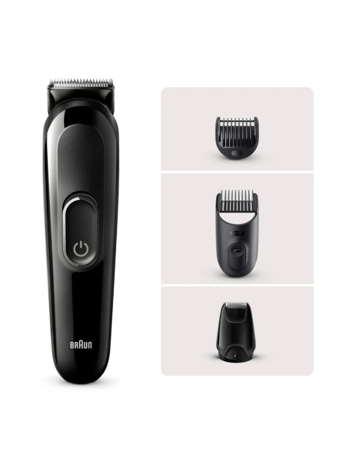 BRAUN 4-In1 Kit For Beard And Hair With 50-Min Runtime, Ultra-Sharp Blade, Washable Heads And Combs Black  - Image 2