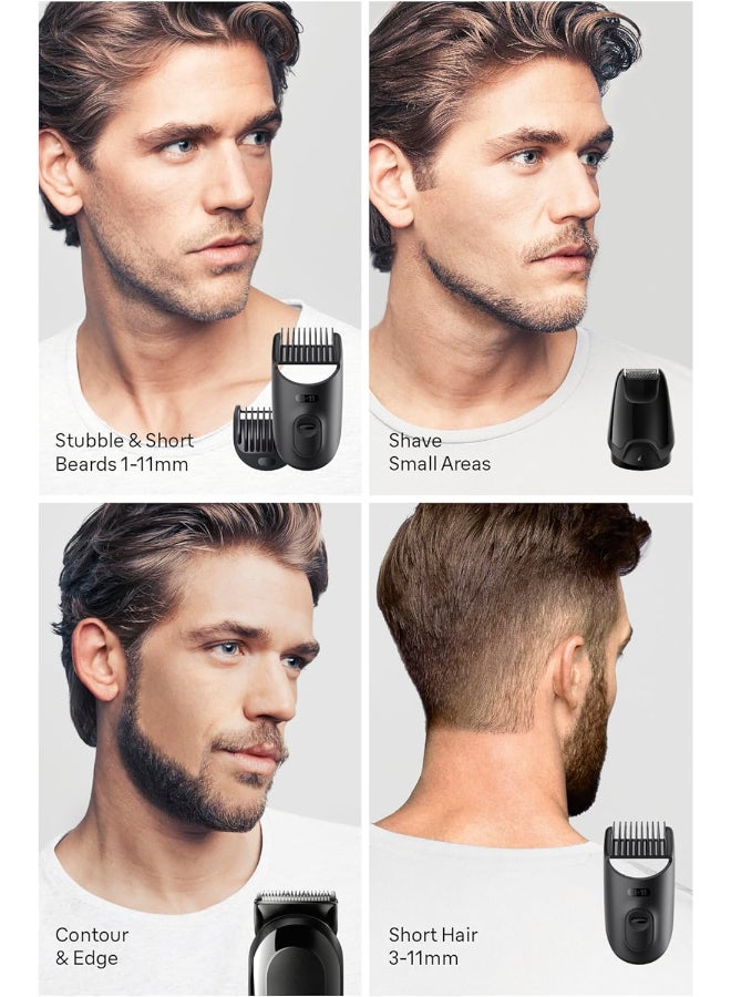BRAUN 4-In1 Kit For Beard And Hair With 50-Min Runtime, Ultra-Sharp Blade, Washable Heads And Combs Black  - Image 4