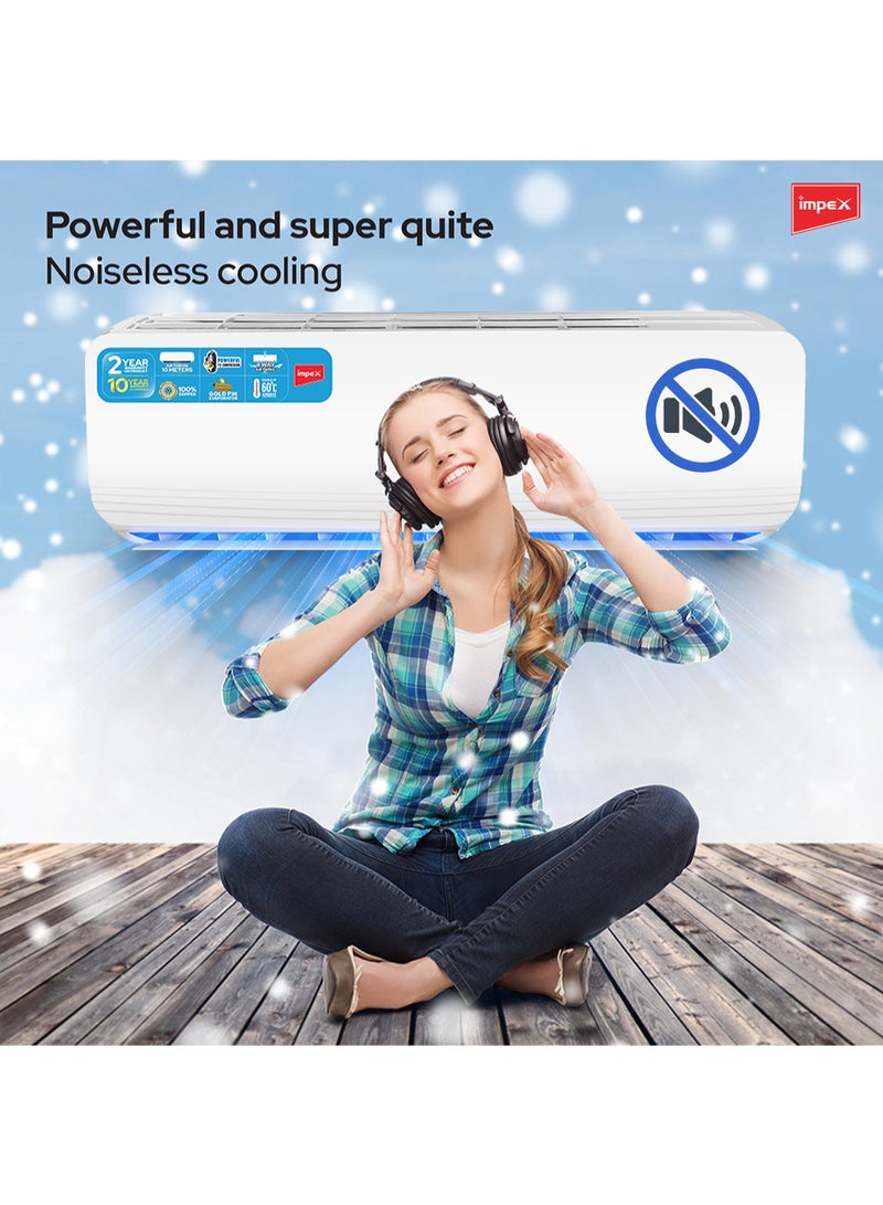 Split AC With Cool And Hot Functions T3 Rotary Compressor 4D Air Flow Turbo Cooling 18100BTU 2500 W IM18S3DHSA White