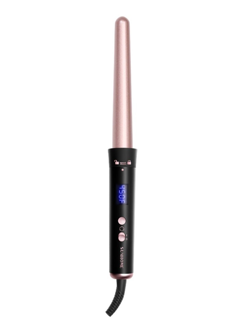 Sunhome Curling Wand Set 3 in 1 Hair Curler with 3 Interchangeable Curling Wand Ceramic Barrel(15-32mm) With LED Temperature Adjustment And Heat Up Hair Curler Include Heat Resistant Glove  - Image 5