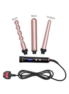 Sunhome Curling Wand Set 3 in 1 Hair Curler with 3 Interchangeable Curling Wand Ceramic Barrel(15-32mm) With LED Temperature Adjustment And Heat Up Hair Curler Include Heat Resistant Glove  - Image 2