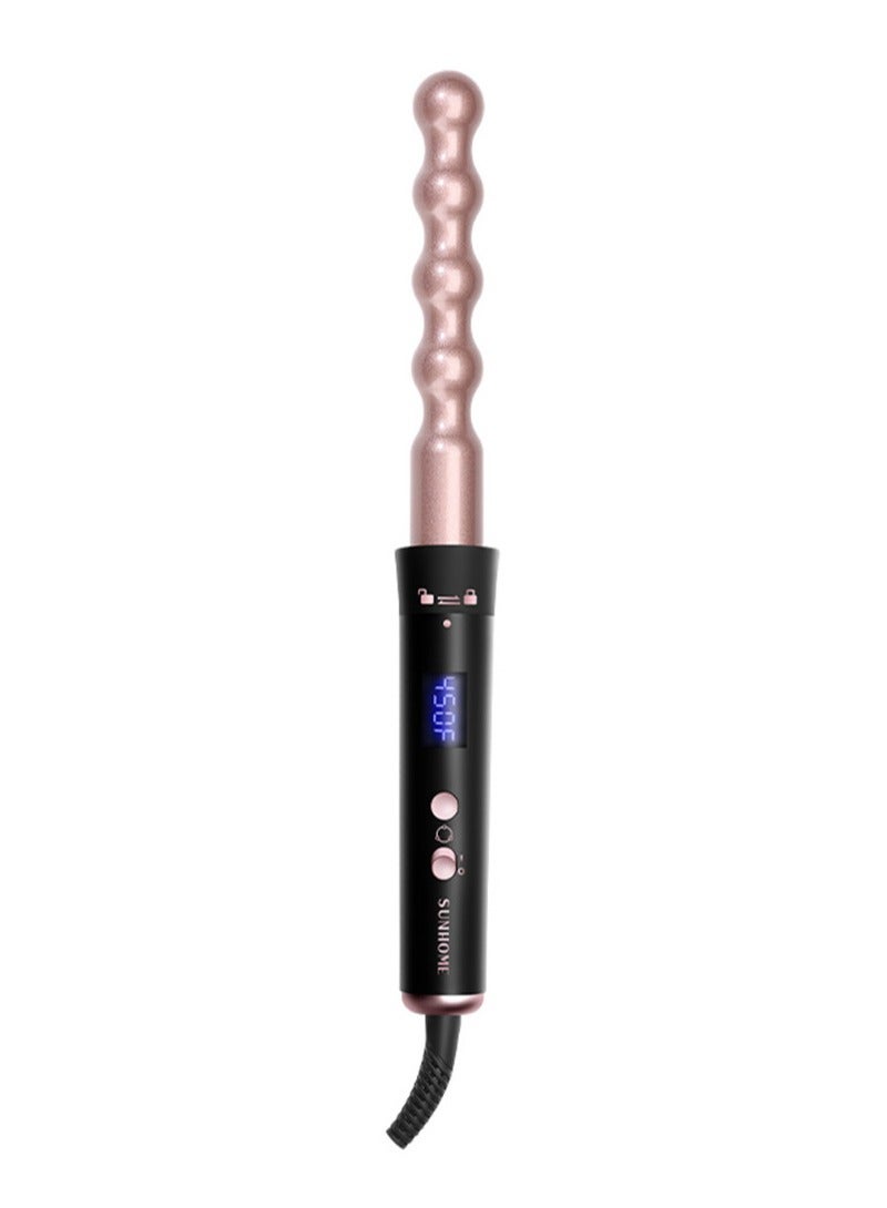 Curling Wand Set 3 in 1 Hair Curler with 3 Interchangeable Curling Wand Ceramic Barrel(15-32mm) With LED Temperature Adjustment And Heat Up Hair Curler Include Heat Resistant Glove