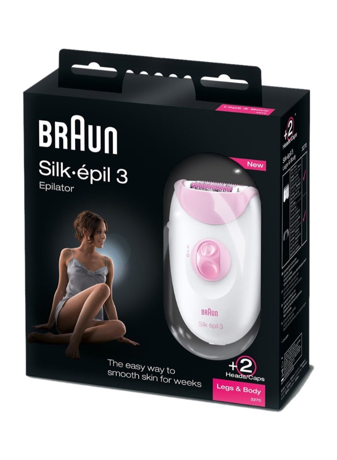 BRAUN Silk-Épil Epilator Smart Light 2 Speed Settings 20-Tweezer System Cap Pink / White 50ml - Image 5