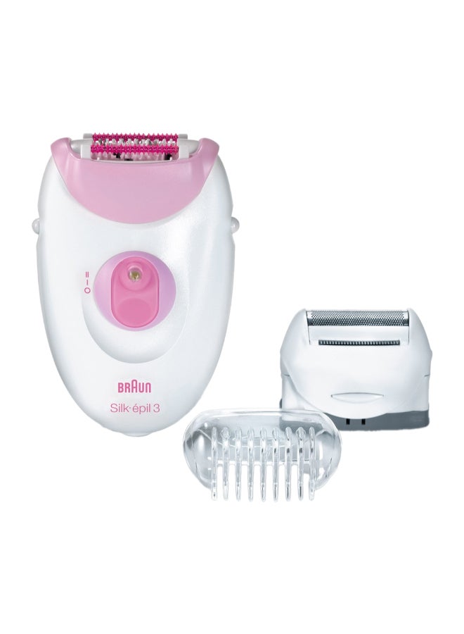 BRAUN Silk-Épil Epilator Smart Light 2 Speed Settings 20-Tweezer System Cap Pink / White 50ml - Image 2