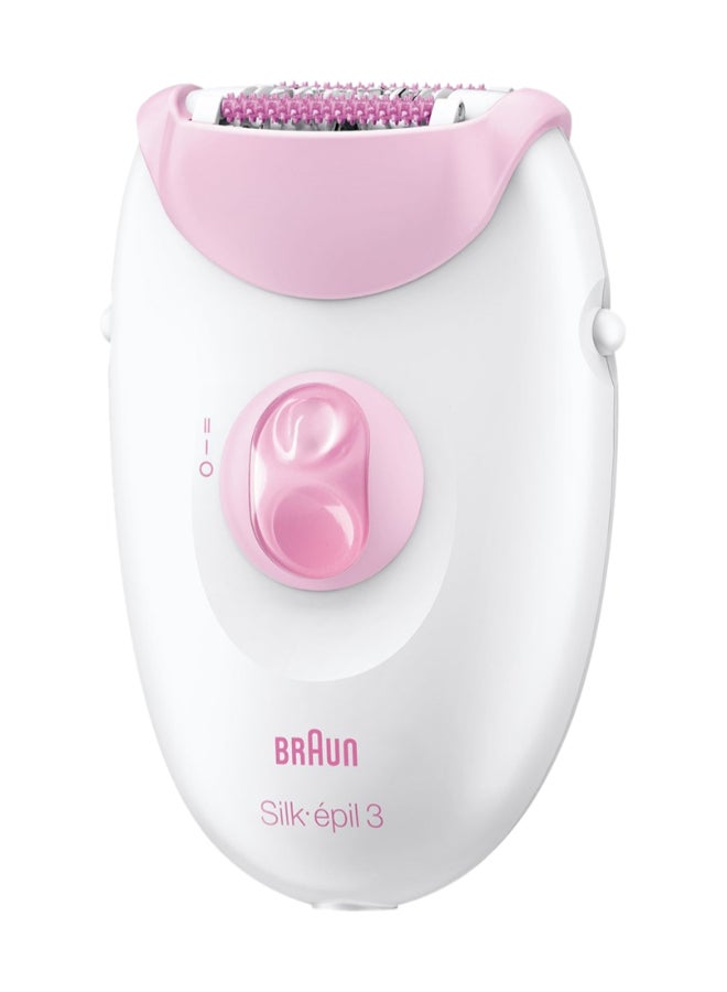 BRAUN Silk-Épil Epilator Smart Light 2 Speed Settings 20-Tweezer System Cap Pink / White 50ml - Image 3