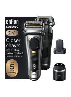 Series 9 PRO+ Electric Shaver, ProComfort Head, 6in1 Smart Care Center, 9597cc Silver