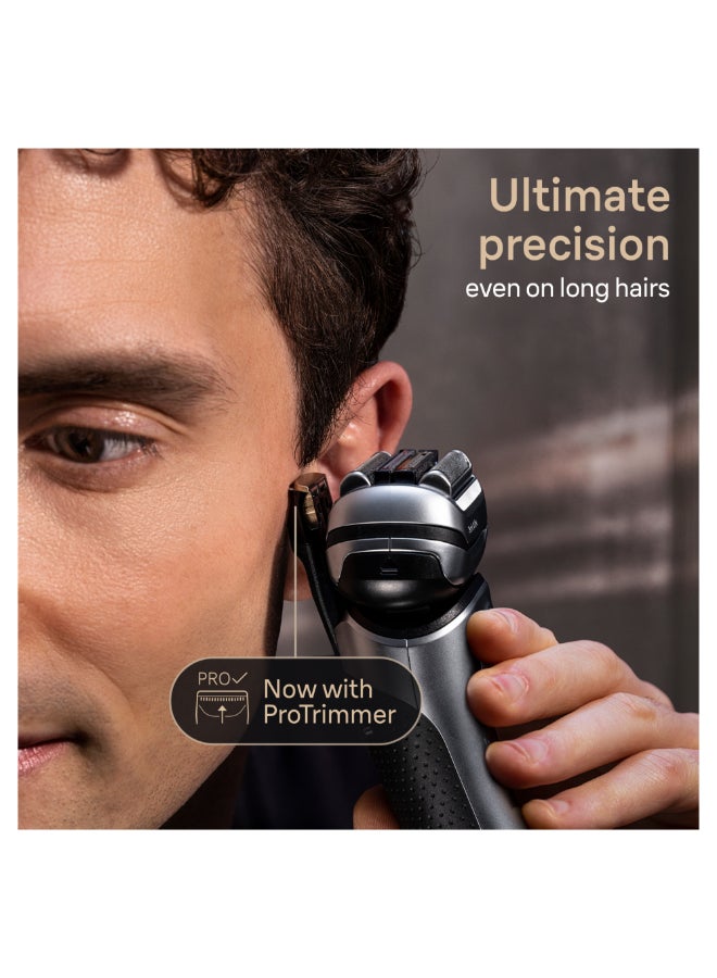 BRAUN 6 In 1 Series 9 Pro+ Electric Shaver, Smartcare Center And Powercase, 9577Cc Silver Silver  - Image 4