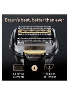 BRAUN Series 9 Pro+ Electric Shaver, Wet And Dry With 6-In-1 Smartcare Center And Travel Case Gold  - Image 3