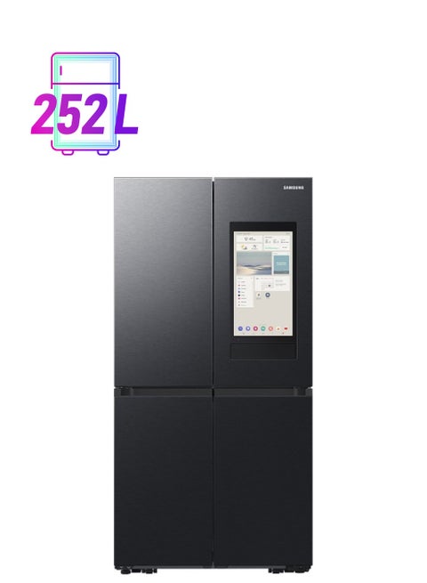 T Style French Door Refrigerator With 21.5" Family HubSmart Food Management, 702L RF71DG9H0EB1AE Black
