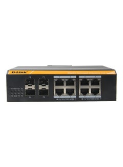دي لينك DGS-F3008P-2S / 8 منافذ جيجابت (8 Poe - 120 وات) + 2 SFP Layer 2 Gigabit مفتاح صناعي مُدار خارجي 