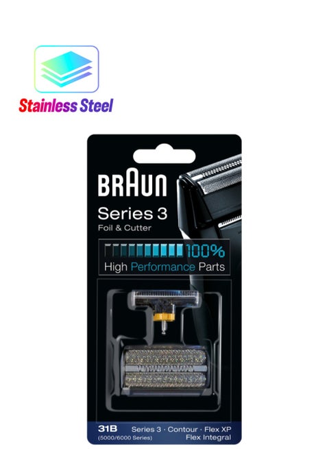 Series 3 Foil And Cutter, Replacement Pack . Series 3 (Older Generation), Contour, Flex Xp, Flex Integral Metal / Black