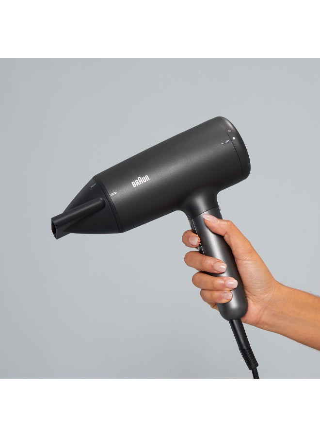 BRAUN Hair Dryer Hd4.2 Ultimate Performance, Shine And Care, Htdc Motor, 2100 Watts Electro Black  - Image 5
