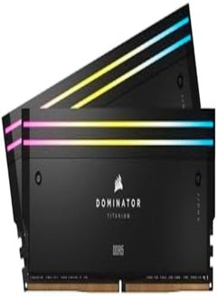 CORSAIR Dominator Titanium 96GB (2 x 48 GB) DDR5 RGB Desktop Memory Kit, 6600MT/s Memory Speed, CL32 CAS Latency, 1.40V Tested Voltage, 288 Pin, XMP 3.0, Black | CMP96GX5M2B6600C32 
