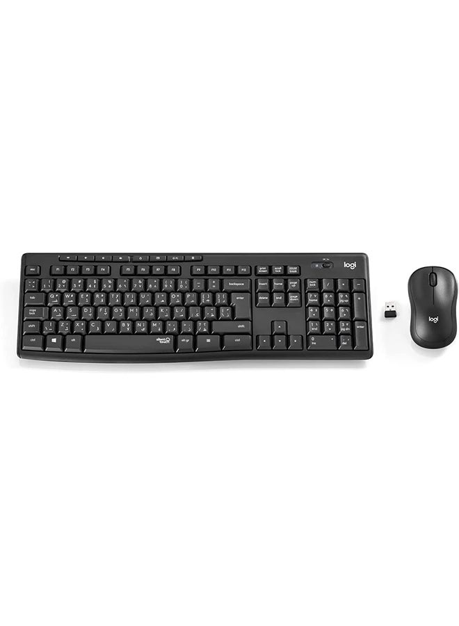 Logitech - Logitech MK295 Silent Wireless Mouse & Keyboard Combo with SilentTouch Technology, Full Numpad, Advanced Optical Tracking, Lag-Free Wireless, 90% Less Noise, AR Keyboard - Graphite - Image 1