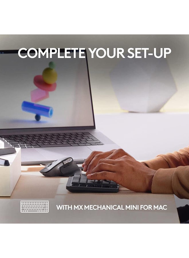 Logitech - Logitech MX Master 3S Performance Wireless Mouse for Mac with Ultra-fast Scrolling, Ergo, 8K DPI, Track on Glass, Quiet Clicks, USB-C, Bluetooth, Windows, Linux, Chrome - Graphite - Image 1