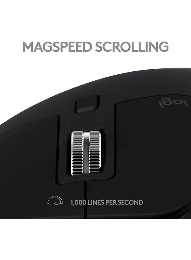 Logitech - Logitech MX Master 3S Performance Wireless Mouse for Mac with Ultra-fast Scrolling, Ergo, 8K DPI, Track on Glass, Quiet Clicks, USB-C, Bluetooth, Windows, Linux, Chrome - Graphite - Image 1