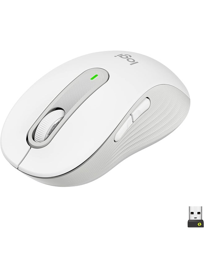 Logitech - Logitech Signature M650 Wireless Mouse - For Small to Medium Sized Hands, 2-Year Battery, Silent Clicks, Customizable Side Buttons, Bluetooth, PC/Mac/Multi-Device/Chromebook White - Image 1