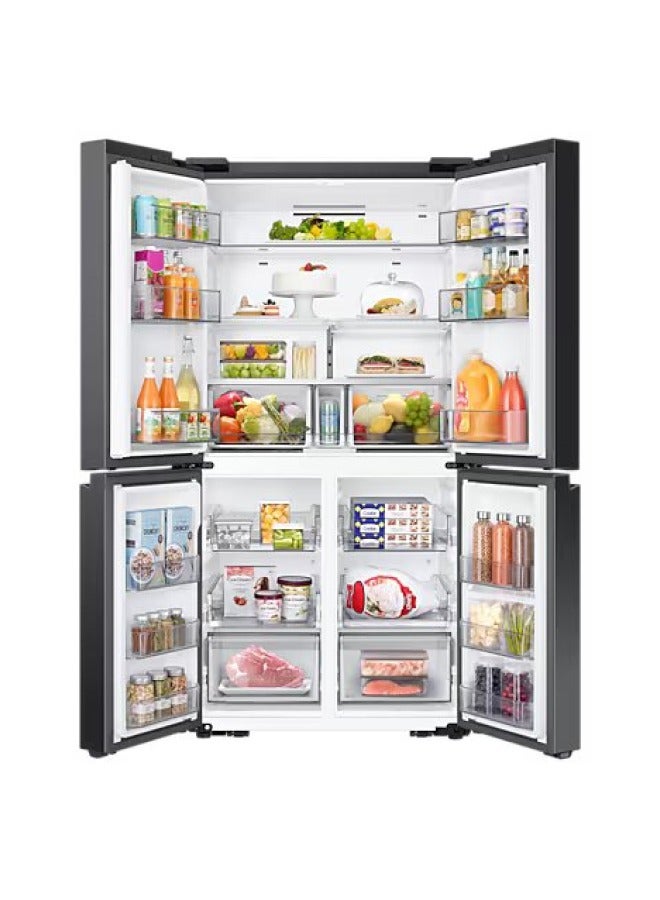 Samsung Bespoke T Style French Door Refrigerator With Beverage Center 602L RF65DG90BEB1AE Black - Image 3