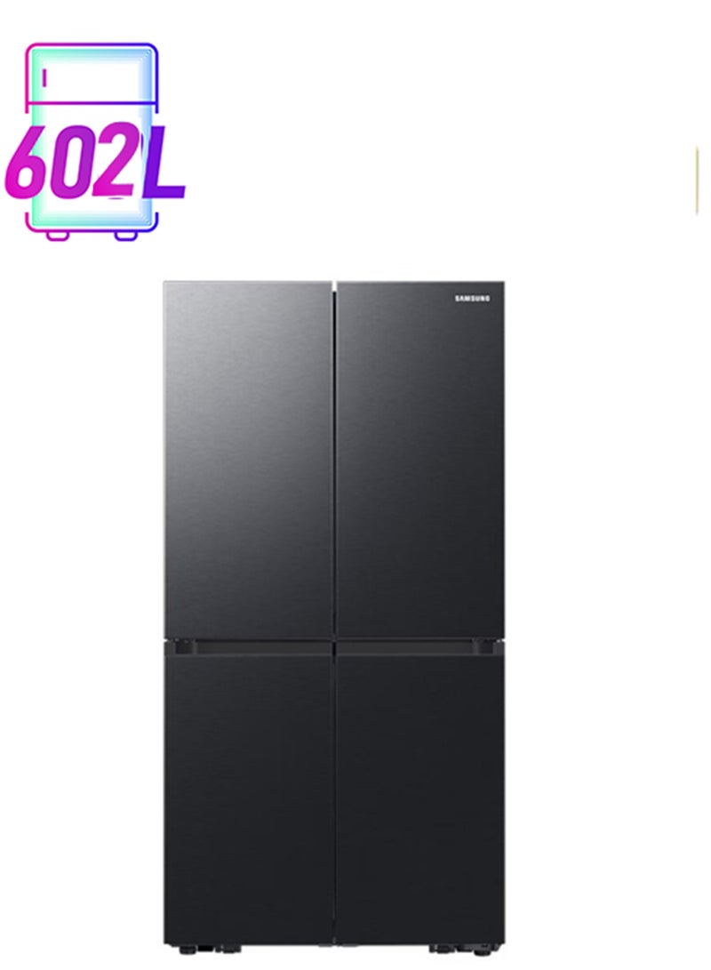 Samsung Bespoke T Style French Door Refrigerator With Beverage Center 602L RF65DG90BEB1AE Black - Image 1