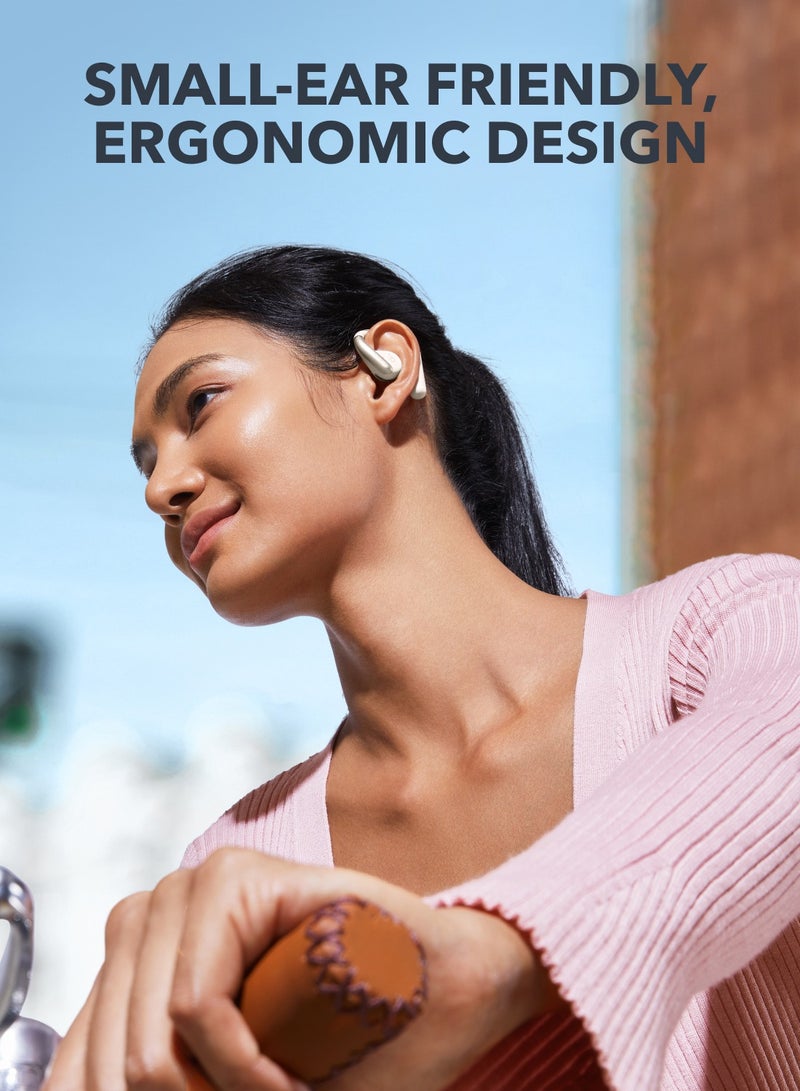 Soundcore - AeroFit Open-Ear Headphones, Ultra Comfort, Snug Fit, Ergonomic Ear Hook, Balanced Sound, IPX7 Waterproof, 42H Playtime, Bluetooth 5.3, App Control, Clear Calls, Wireless Earbuds White - Image 1