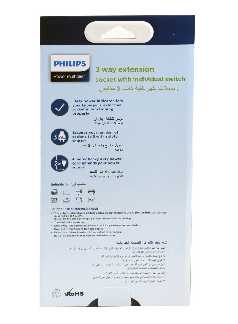 Philips Extension Socket White - Image 4