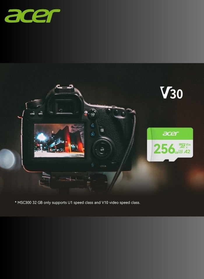 Acer - MSC300 MicroSD Memory Card For Mobile Camera Gaming U3 A2 V30 | 128 GB - Image 1