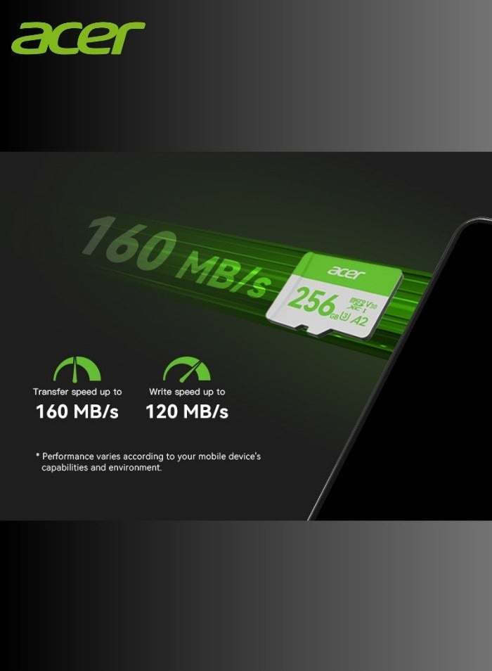 Acer - MSC300 MicroSD Memory Card For Mobile Camera Gaming U3 A2 V30 | 128 GB - Image 1