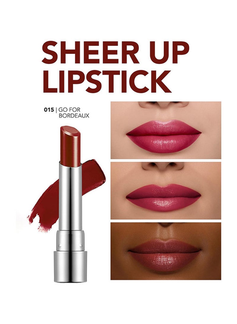 flormar New Sheer Up Lipstick - 15 Go for Bordeaux - Image 2