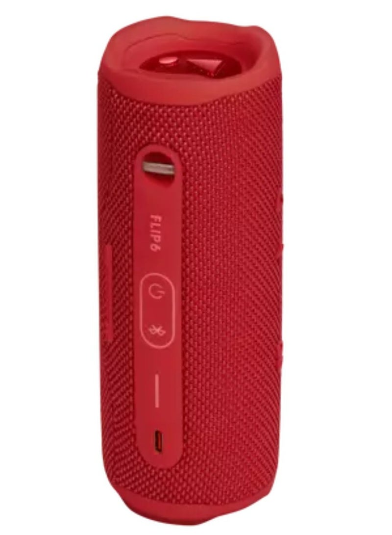JBL - JBL Flip6 Waterproof Portble  Bluetooth Speaker -Red JBLFLIP6RED Red - Image 1