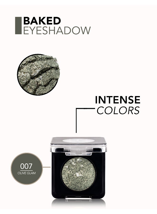 flormar Baked Eyeshadow – 007 Olive Glam – High Pigment, Pearlescent Shimmer, Blendable, Long-Wear, Matte Finish Olive Glam - Image 5