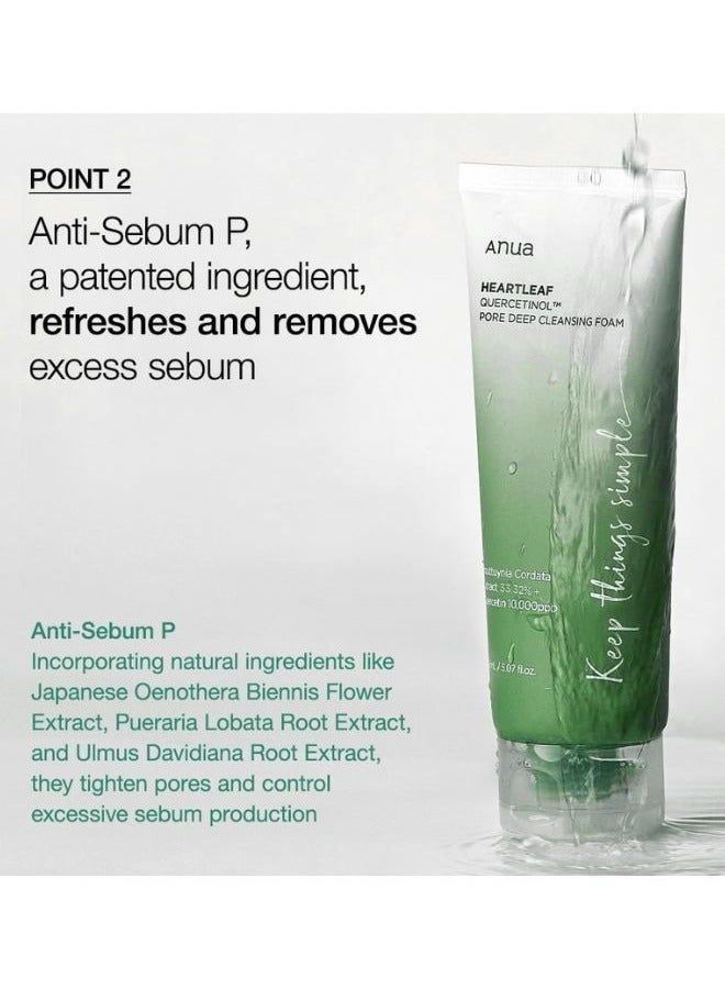 Anua - Heartleaf Quercetinol Pore Deep Cleansing Foam 150ml - Image 1