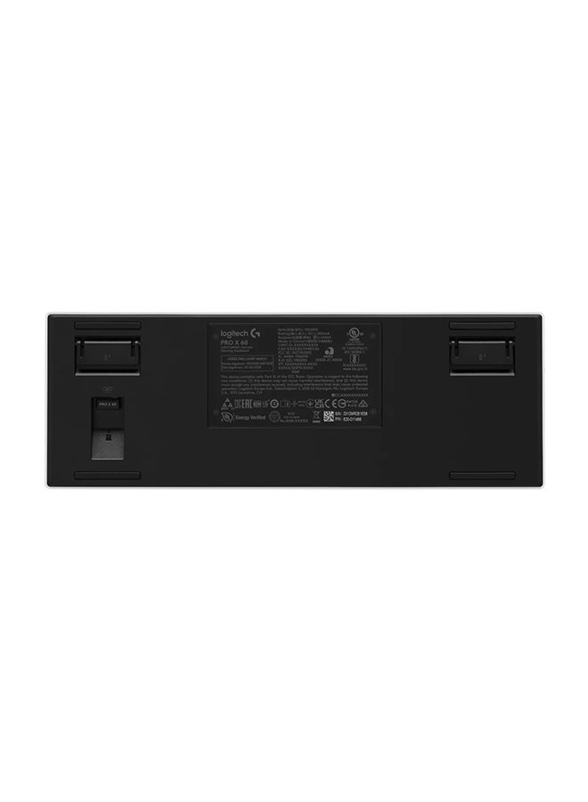 لوجيتيك - لوحة مفاتيح الألعاب اللاسلكية Logitech G PRO X 60 LIGHTSPEED (لمسية) باللون الأبيض - Image 1