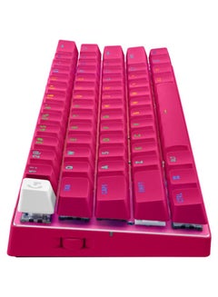 Logitech Logitech G PRO X 60 LIGHTSPEED Wireless Gaming Keyboard (Tactile) Magenta  - Image 4