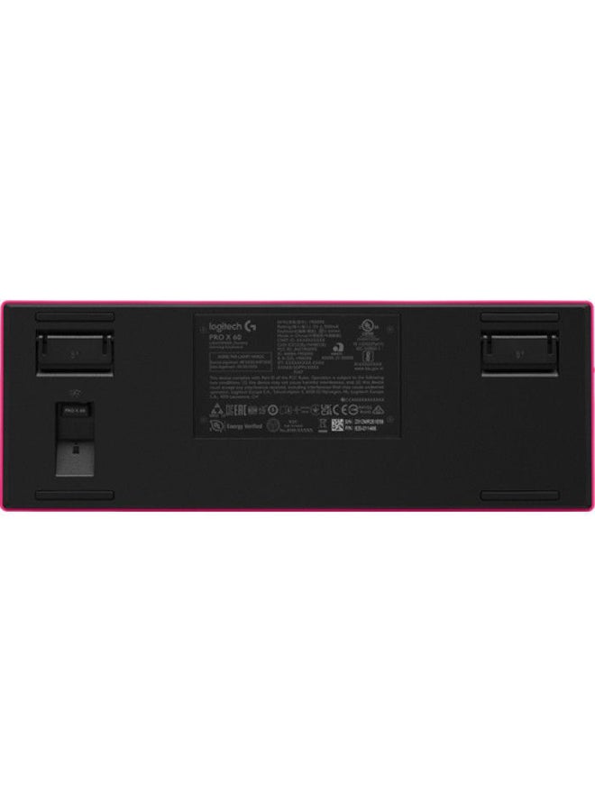 لوجيتيك - لوحة مفاتيح الألعاب اللاسلكية Logitech G PRO X 60 LIGHTSPEED (لمسية) أرجواني - Image 1