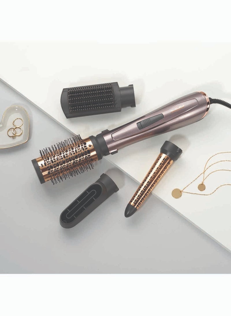 babyliss - Renewed-1000 Air Styler | Adjustable 2 Heats + Cool Setting | Ionic Technology For Frizz Free Hair | Free Conical Curling, Volumizing & Precise Drying Attachment With Heat Pouch | AS136SDE Purple - Image 1