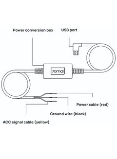 70mai Hardwire Cable Kit For 24H Parking Monitoring For A500, A800 & DashCam Wide(midrive up02)  - Image 3